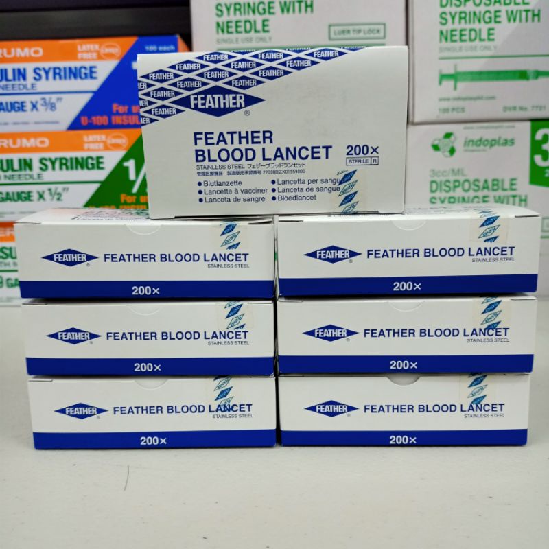 Feather Blood Lancets 200 PCs. Sterile Shopee Philippines
