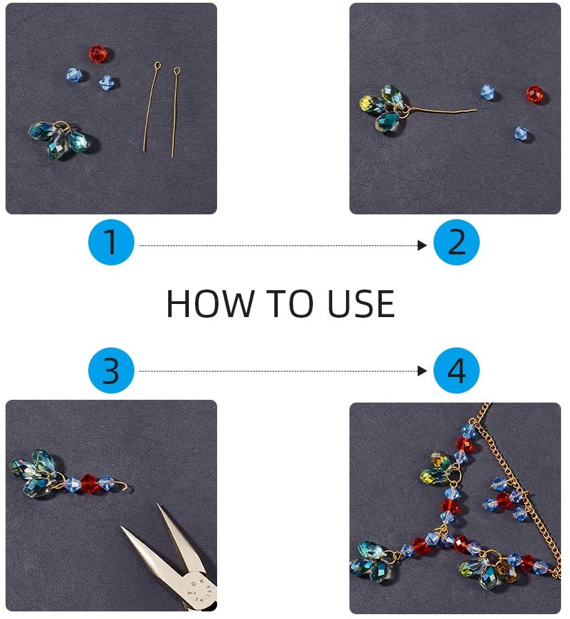 100pcs 16 20 30mm Open Eye Head Pin Eye Pins for Beads Jewelry Findings