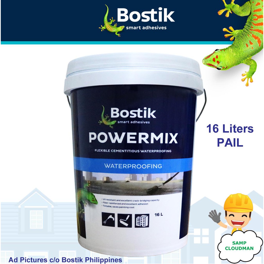 Bostik Powermix Flexible Cementitious Waterproofing PAIL 16L Size