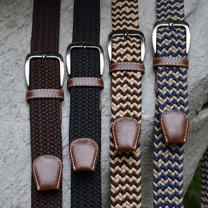 Plus Size Men's Belt Strap Knitted Woven Canvas Belts Stretchable 110 130 150cm Shopee Philippines