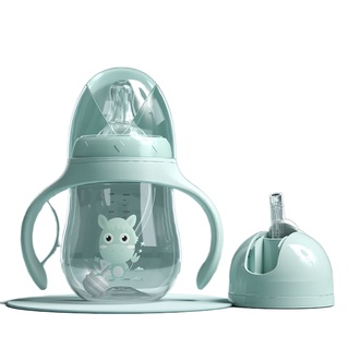 2 IN 1 Two head Baby Feeding Bottle Close to Nature Bady With Handle 180ml 300ml ( 6oz 10oz) Nipple #1