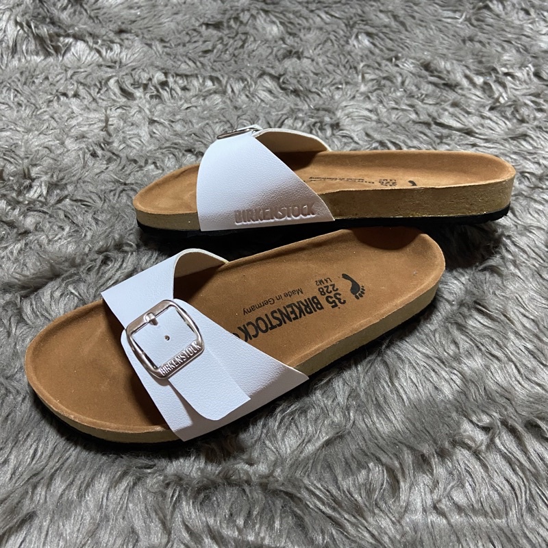 one strap birkenstock white