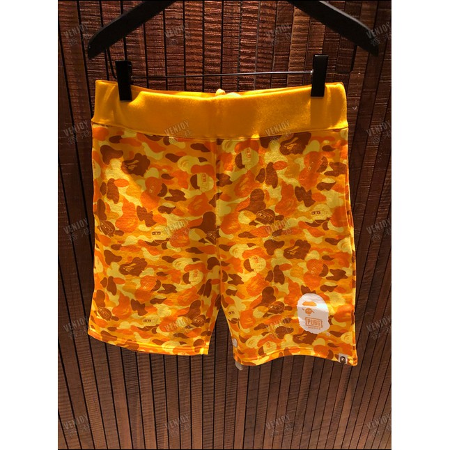 bape orange camo pants