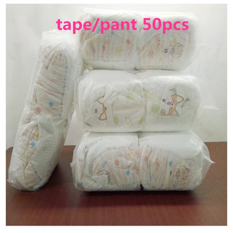 Ultra thin breathable pants S/M/L/XL/XXL 50 PCS baby diapers #4