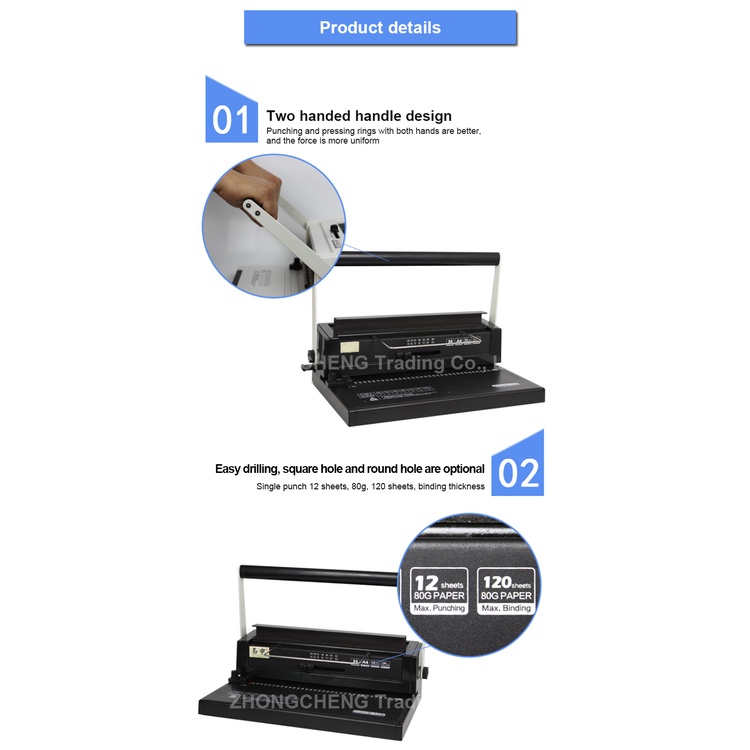 Wire Binding Machine W12M A4 Size Heavy Duty Binder presyo ₱2,340