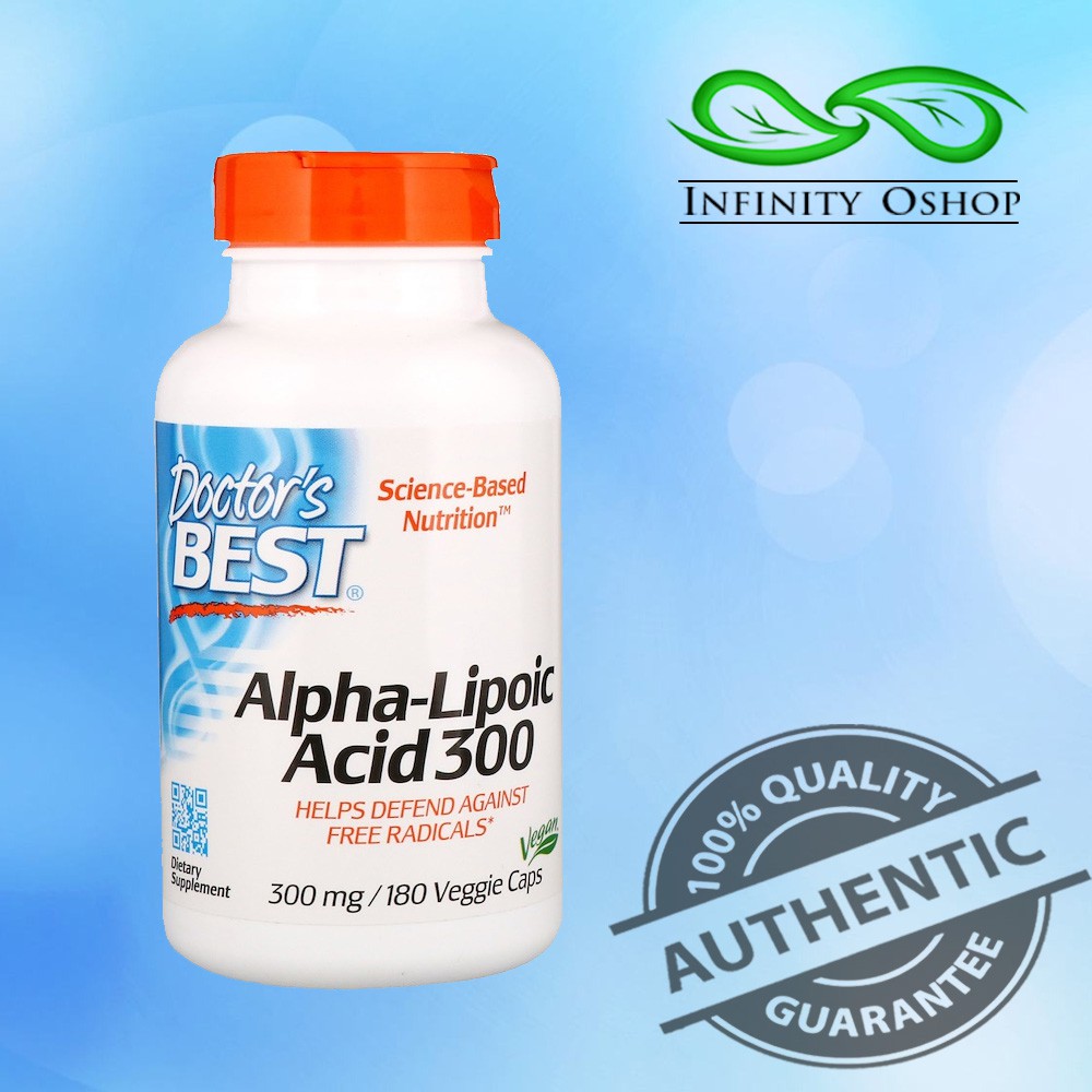 Doctor's Best, AlphaLipoic Acid, 300 mg, 180 Veggie Caps Shopee