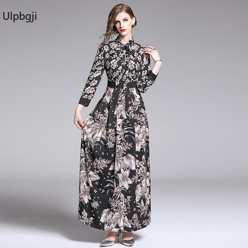 long sleeve a line maxi dress