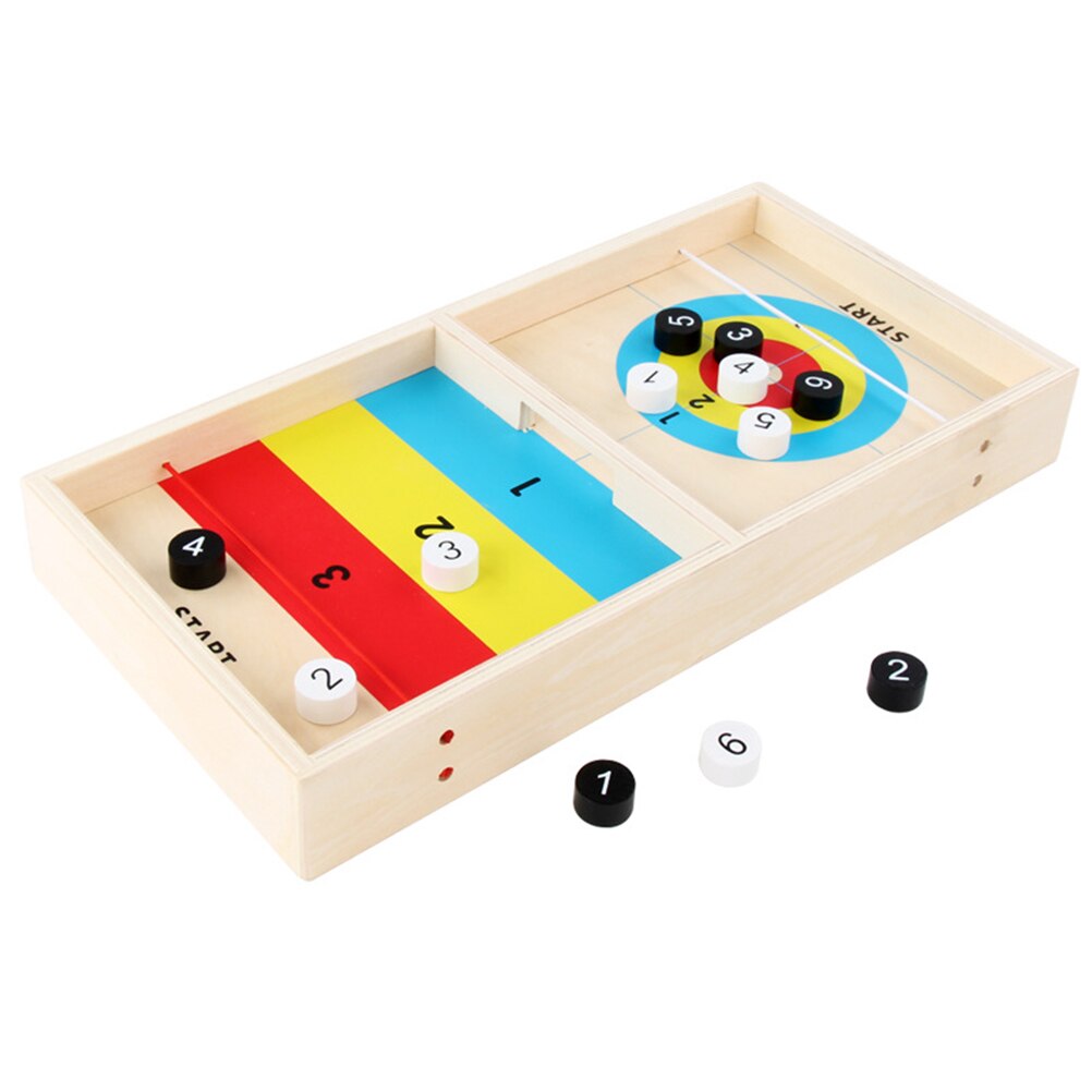 Wooden Billiard Pool Table Game Tabletop Ice Curling Game Ice Ball Table  Game Toys For Family Team | Shopee Philippines