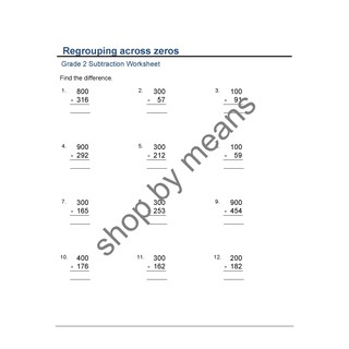 74, Pages Grade 2 Mathematics Workbook Set 1 ( 2 page per sheet)