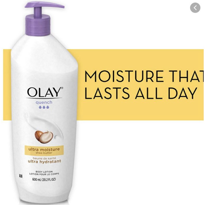 Olay Quench Ultra Moisture Shea Butter Body Lotion, 600ml Shopee