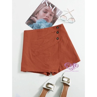 MELODY  Button Front Solid Skirt 13047#