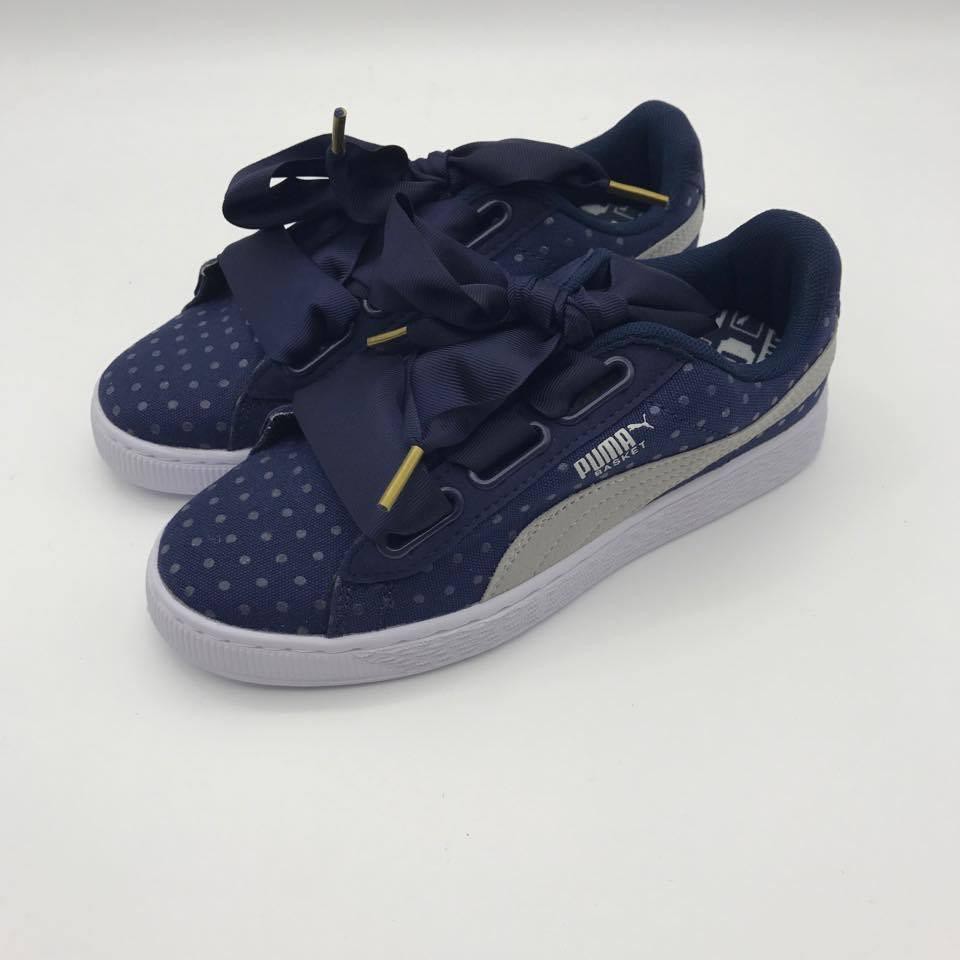 puma basket heart blue