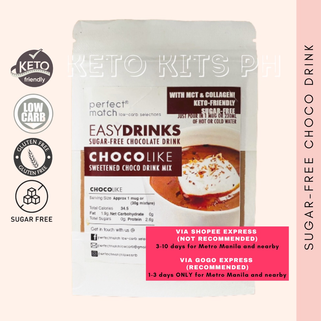 SUGARFREE CHOCOLATE DRINK Instant Mix 30g Choco Flavor (Lowcarb