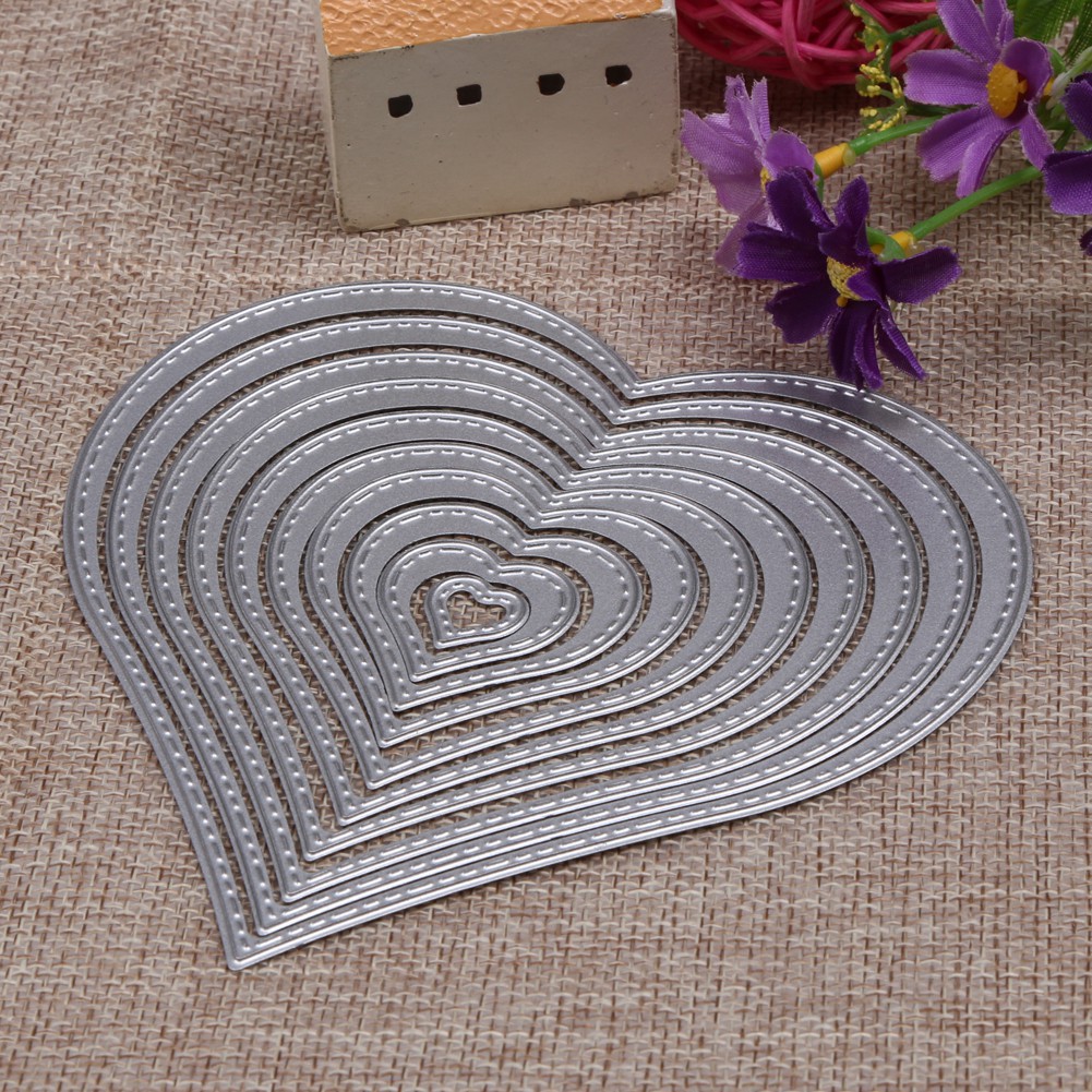 hot 10pcs Heart Sewing thread Metal Die Cutting Dies For DIY ...