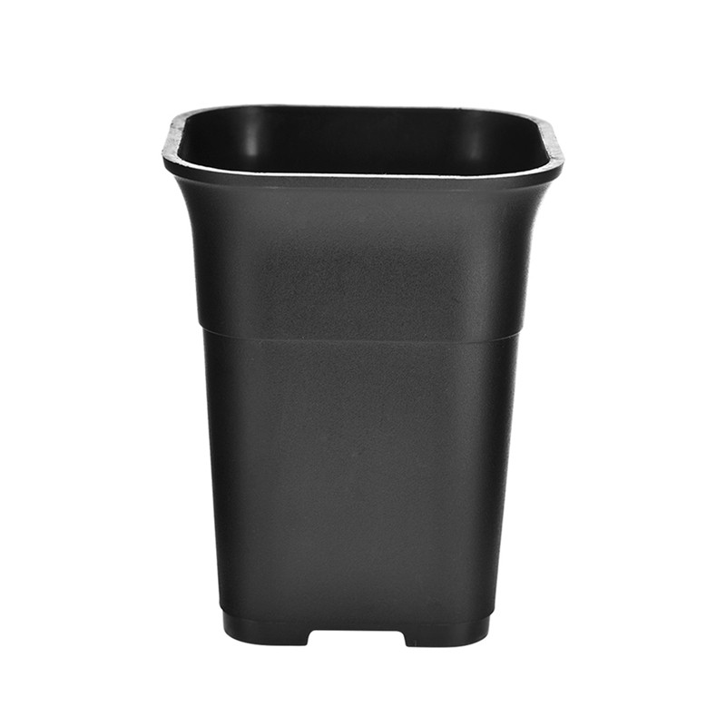 5Pcs Black Square High Waist Mini Nursery Pot Plant Pot S