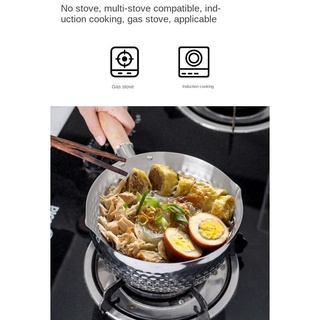 Japanese-style Snow Pan 304 Stainless Steel Pot Soup Pot Household Instant Noodle Boiling Milk Pot #7