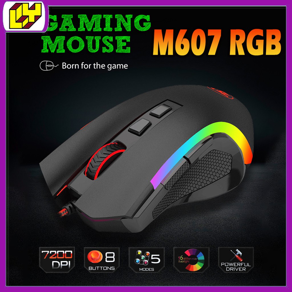 M607 Wired Mouse for Gaming Mouse for Gamer Mice Gaming Mice 7 Color ...