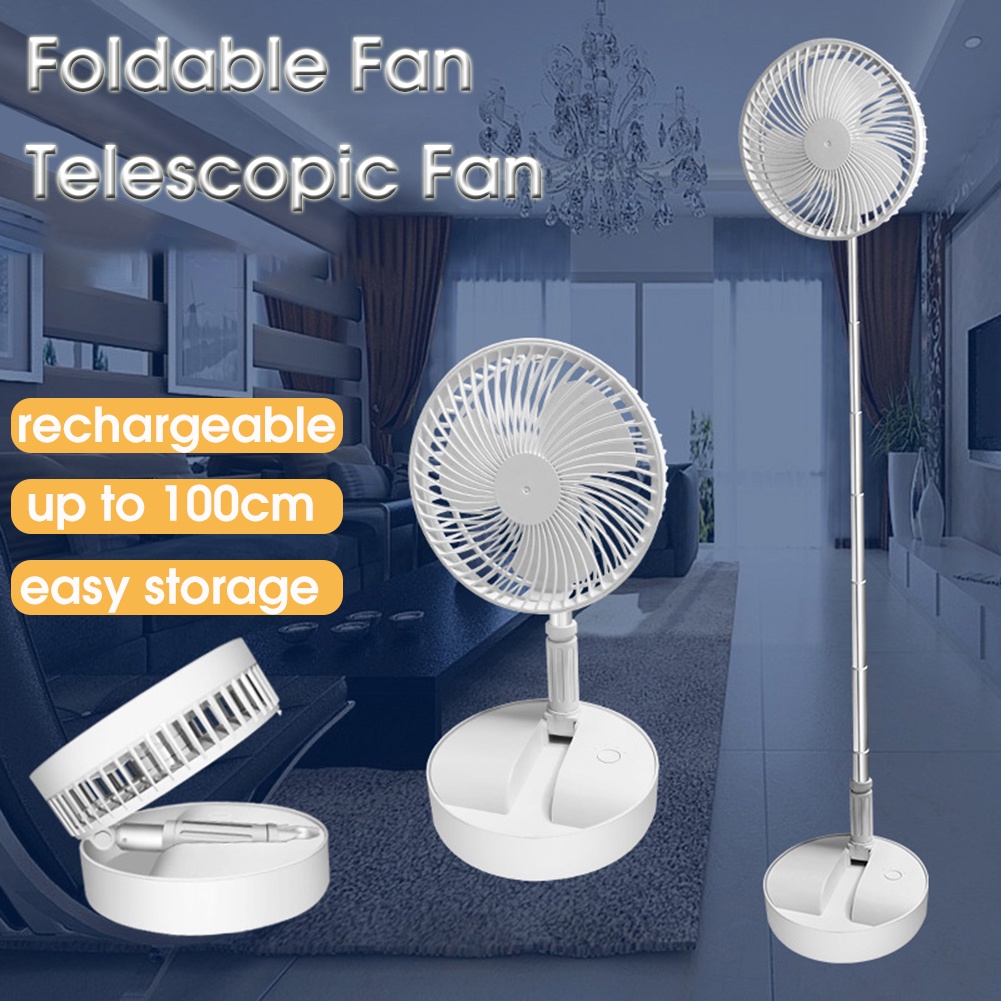 Rechargeable Desktop Foldable Electric Fan Telescopic USB Portable Air