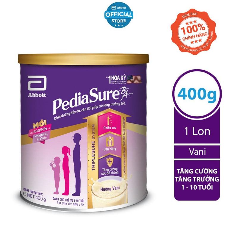 Pediasure Powdered Milk Powder 400g Vanilla Flavor QVBB Shopee