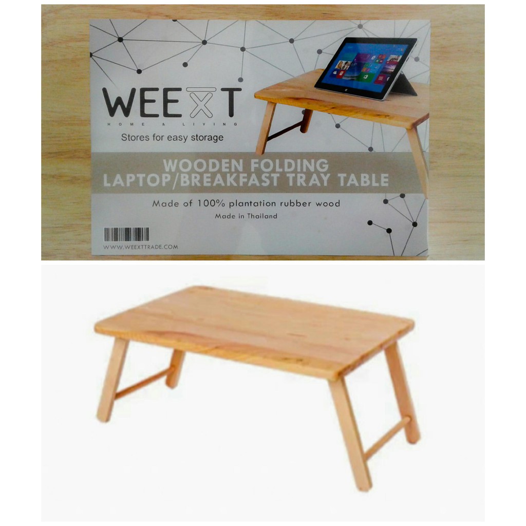 Weext Wooden Folding Laptop Breakfast Tray Table Shopee Philippines