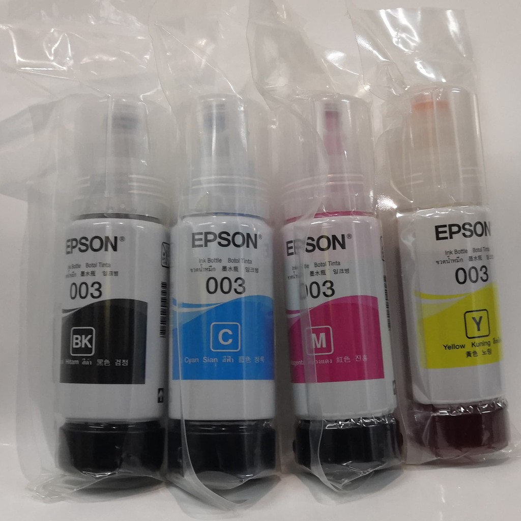 Epson Original 003 Bkcmy Refill Ink Bottle L1110 L3110 L3150 L5190 V100 V200 V300 V400 Refill Ink Bottle