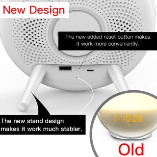 MOES WiFi Wake Up Smart Light Alarm Clock with 7 Colors Sunrise Sunset Simulation Tuya APP Control Works with Alexa Google Home #7