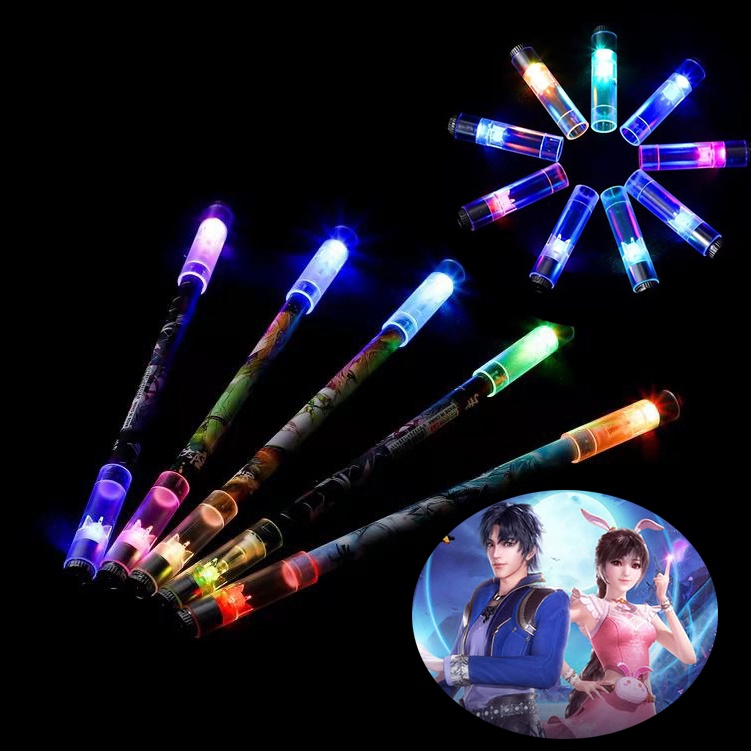 Cartoon One Piece Pikachu Doula Continent Luminous Spinning Pen / Light
