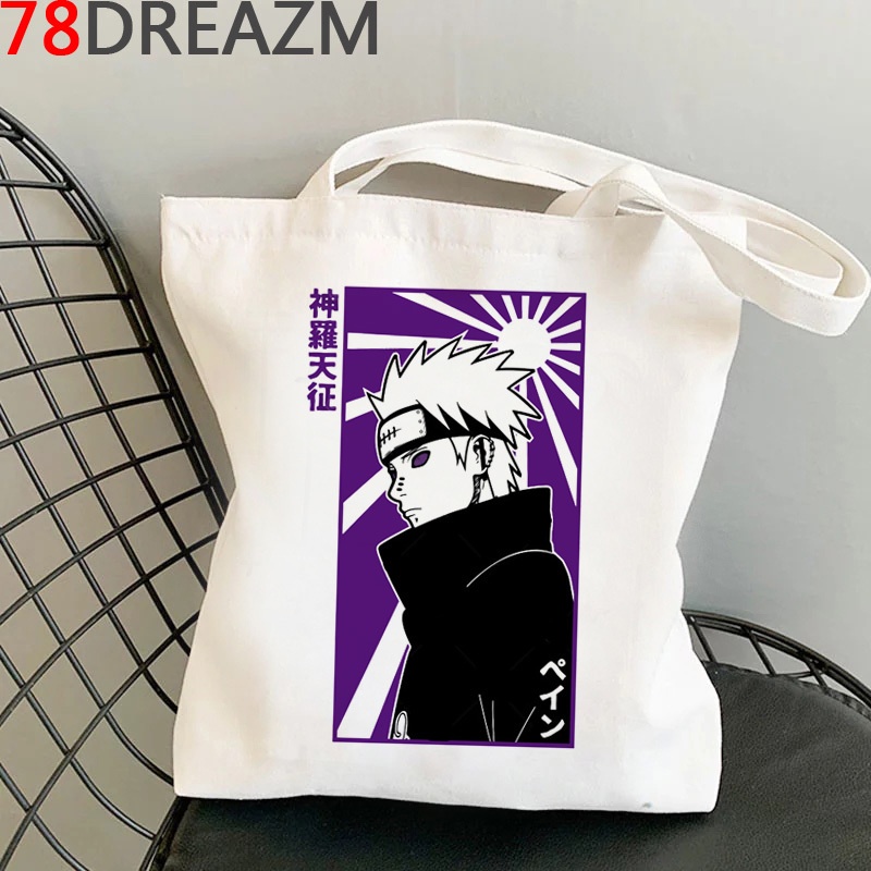 Naruto Akatsuki Itachi Kakashi Uchiha Shopping Bag Bolsas De Tela 