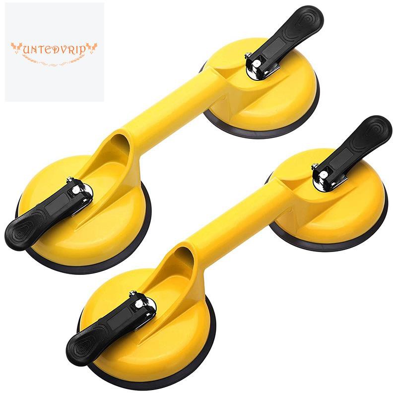 2 Pcs Glass Suction Cups Heavy Duty Aluminum Vacuum Plate Handle Glass Holder Hooks to Lift Large Glass