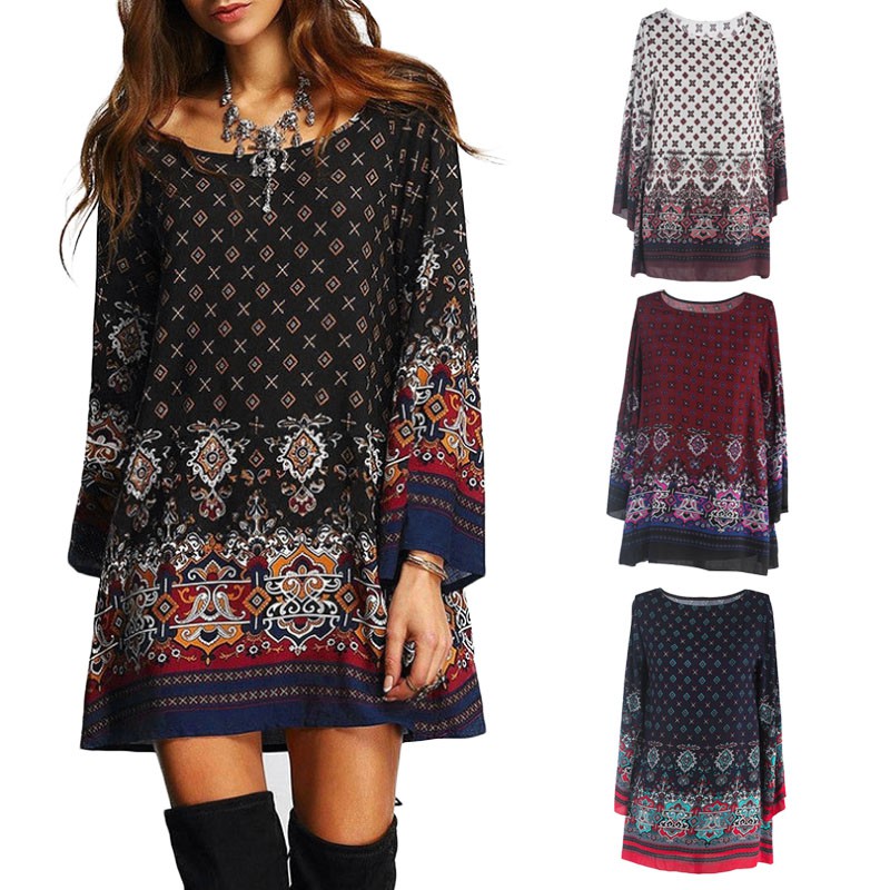 bohemian dress shopee