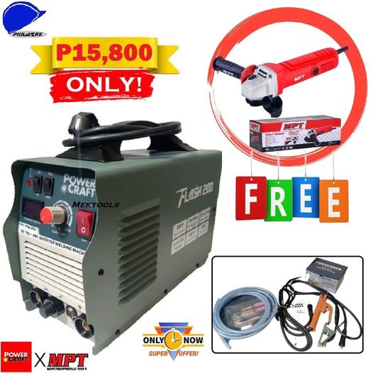 Powercraft DC TIG ARC Inverter Welding Machine PTW 205i With Free MPT