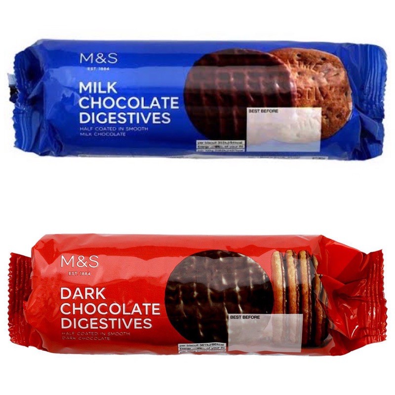 Milk & Dark chocolate biscuit digestive From Marks spencer Coated ...