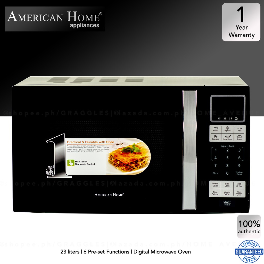 American Home 23L Digital Microwave Oven AMW-DC23LB | Shopee Philippines