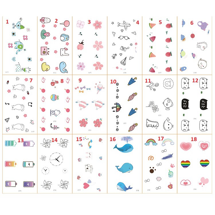 Những Mini Temporary Tattoo Icons đồ ăn dễ thương sẽ làm bạn thành một người thật khác và đầy phong cách. Hãy tận hưởng những tấm hình đáng yêu này trên cơ thể bạn để tạo ra một phong cách thật mới lạ và độc đáo.