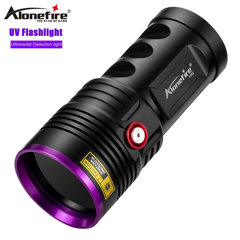 Alonefire H42Uv UltraHigh Power Uv Flashlight Black Mirror 365Nm 60W