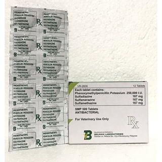 ❁⊕12 Pcs. Smp 500 Tablets - Antibacterial (Sold Per Box)