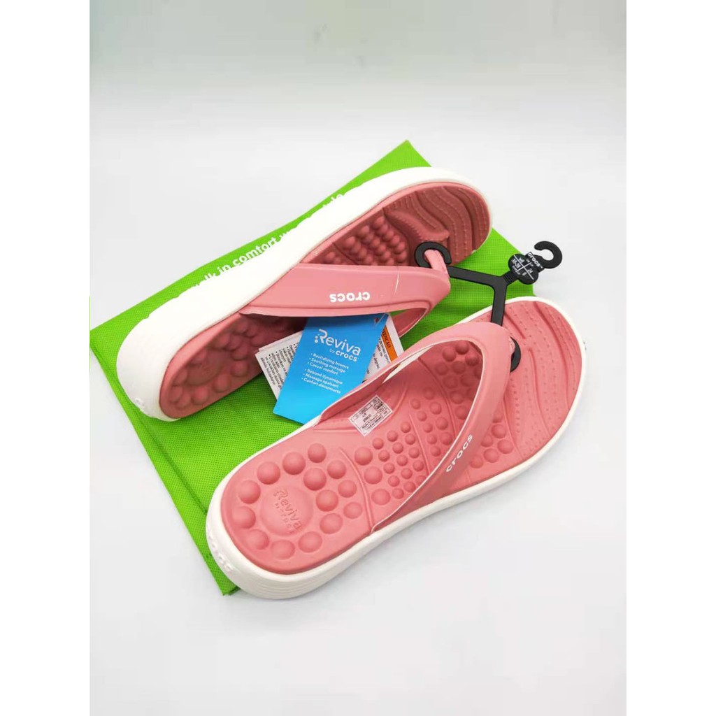 crocs reviva Flip Flops new design for woman with eco bag | Shopee  Philippines