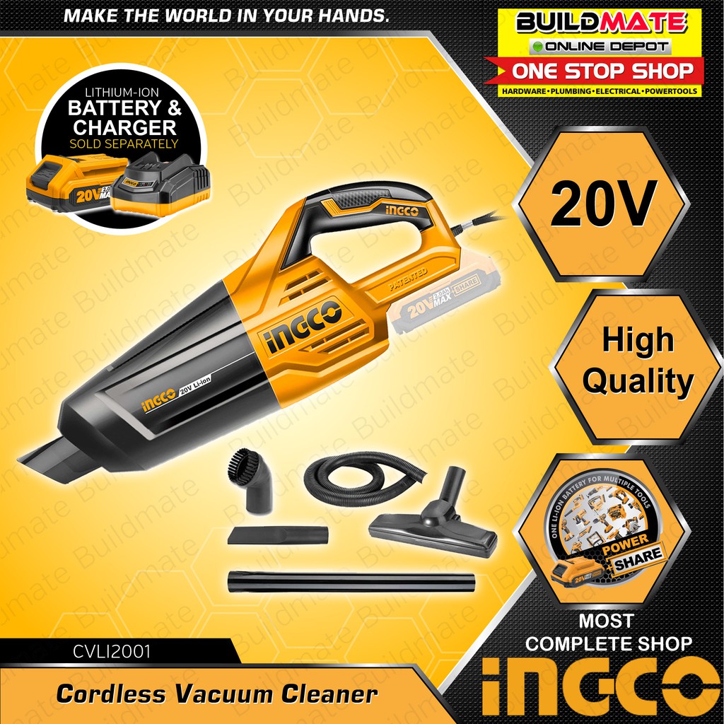 INGCO LiIon Cordless Vacuum Cleaner 20V CVLI2001 POWERSHARE IPTC