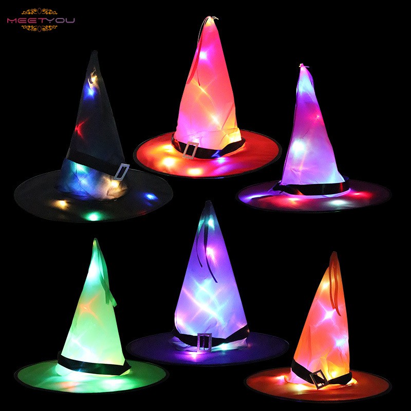 halloween witch hat lights