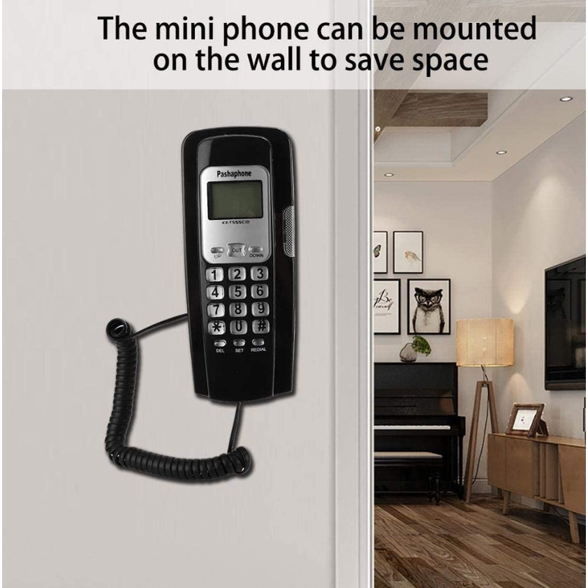 JL Landline Phone KXT555 Wall Mounted Corded Telephone Office Home