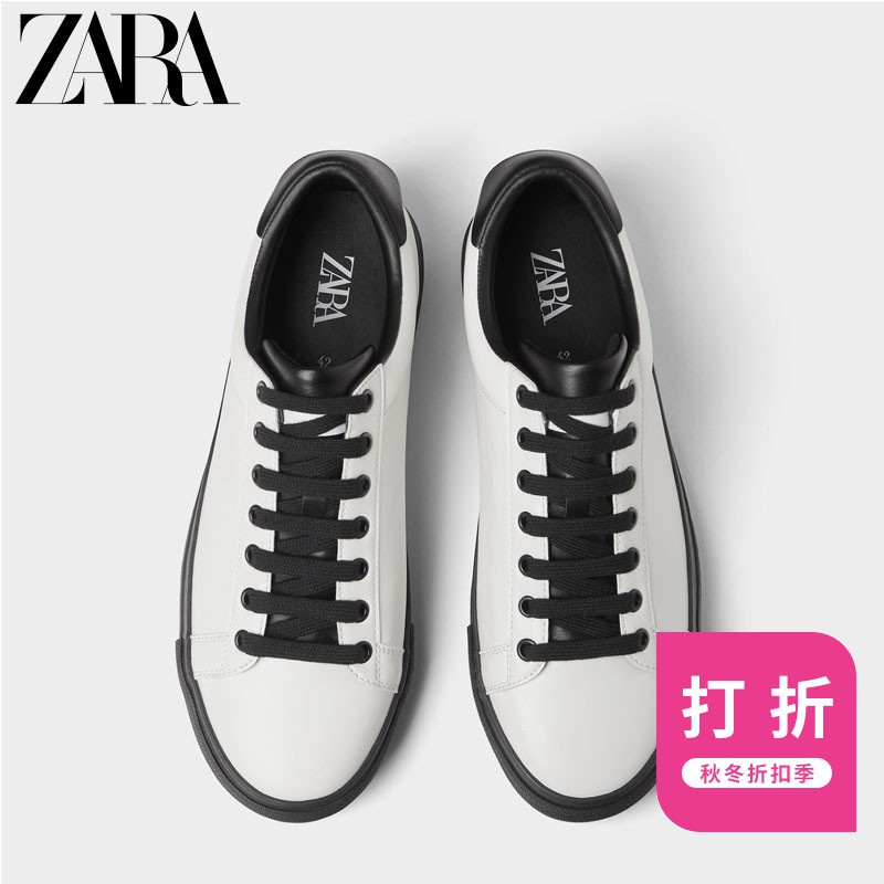 ZARA new men's shoes white letters low 