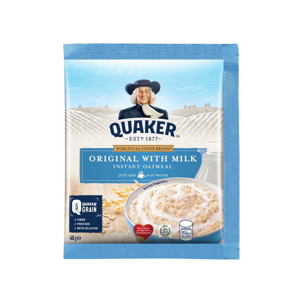 Quaker Flavored Oatmeal Original With Milk 40g Pack Of 12 Shopee Philippines