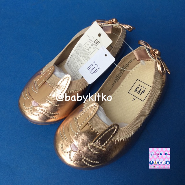 gap gold ballet flats