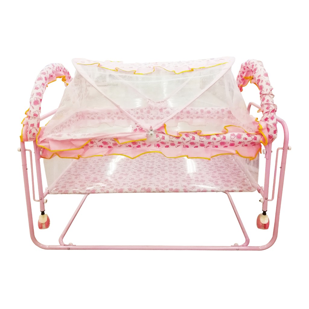 Baby Crib Set Wth Swing Pink Shopee Philippines