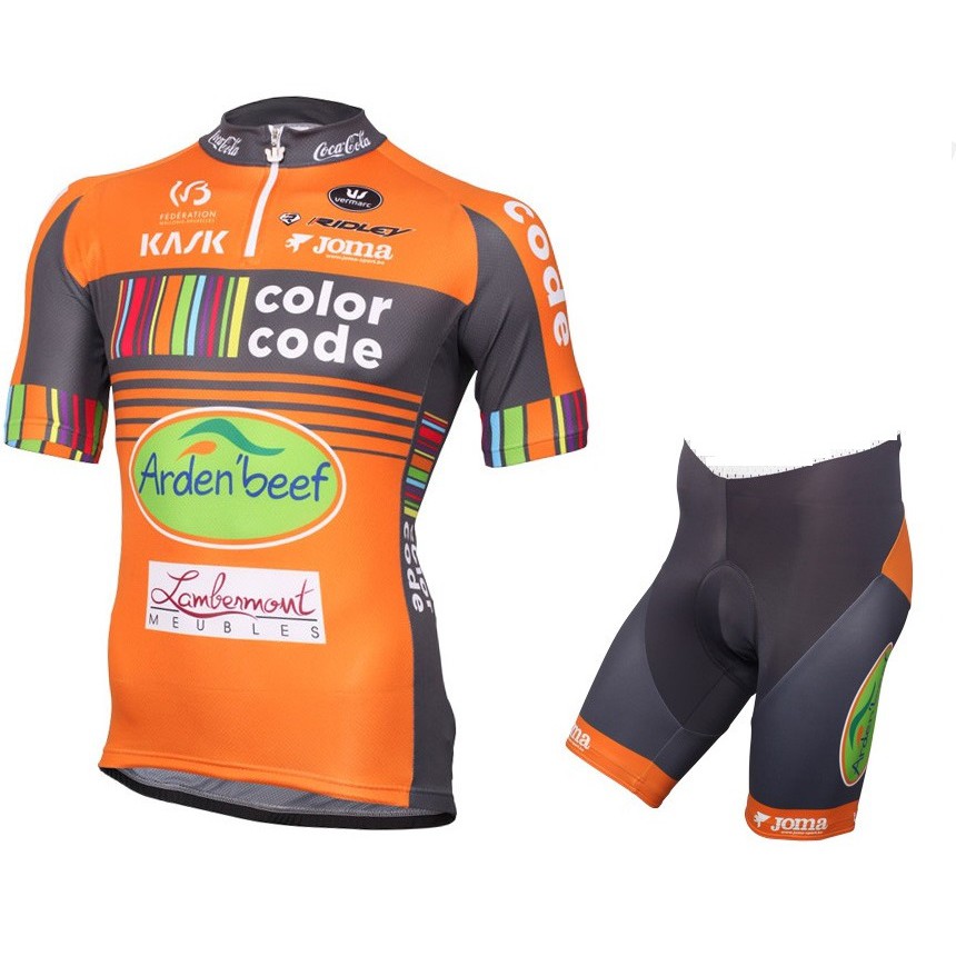 orange short sleeve cycling jersey