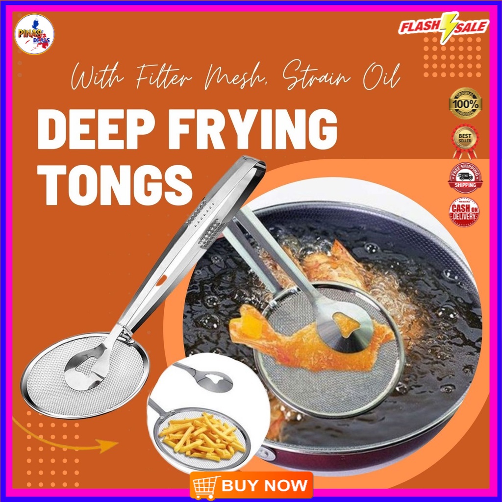 Original Stainless Steel Deep Frying Tongs Kitchen Utensils Frying