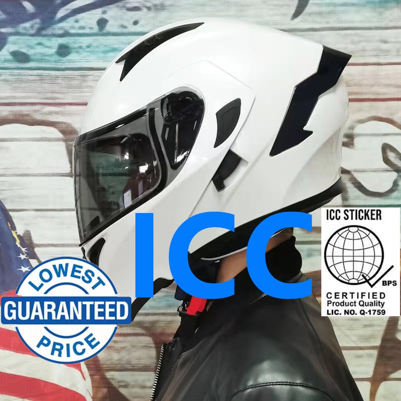 Motorcycle Full Face Helmet with ICC | Shopee Philippines