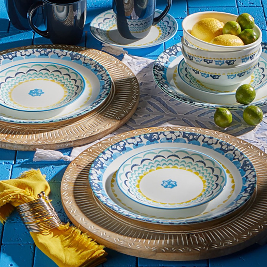Corelle Boho Daydream Chip Resistant Dinnerware Set, 16Piece Shopee