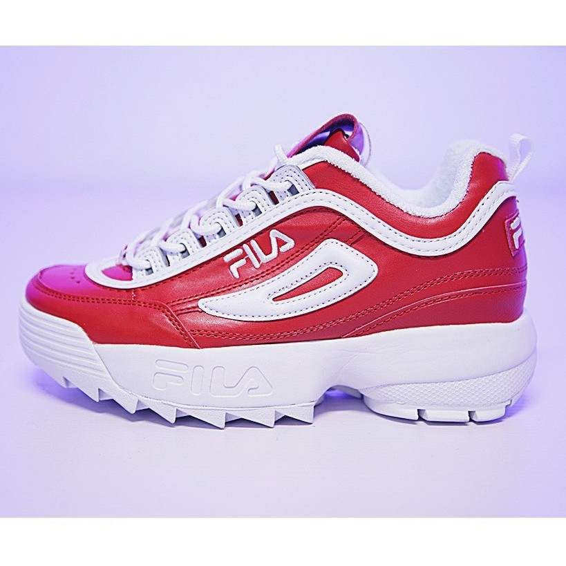 1000% Korea Fila disruptor II Red white Shoes | Philippines