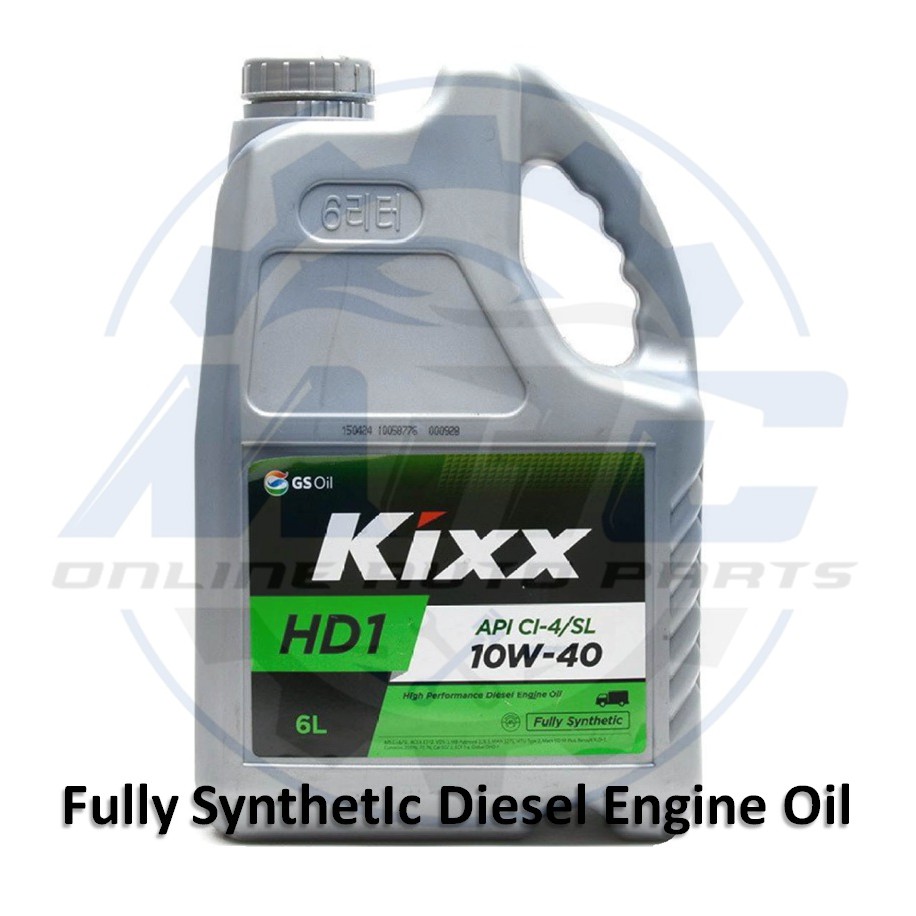 Kixx HD1 CI4/SL 10W40 FullySynthetic Diesel Engine Oil 6L Shopee